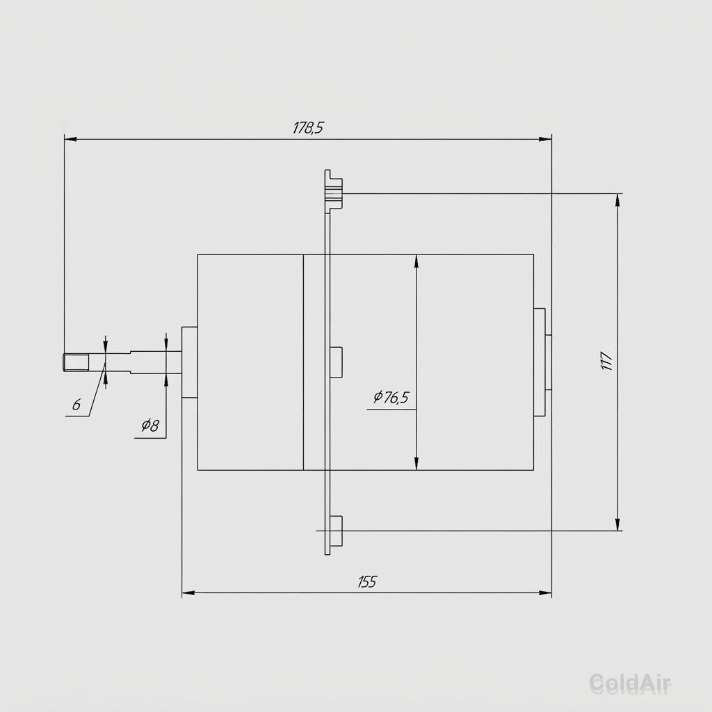 RC-U01321, электромотор осевой (24V, 120W, PULL)