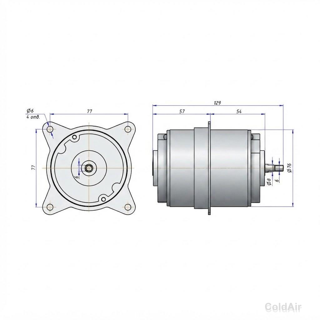 RC-U01375, электромотор осевой (12V, 160W, PUSH)