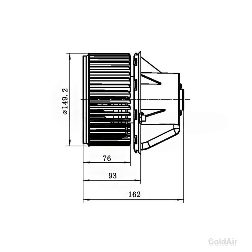 RC-U01446, электромотор с крыльчаткой (24V, 161W, PUSH)
