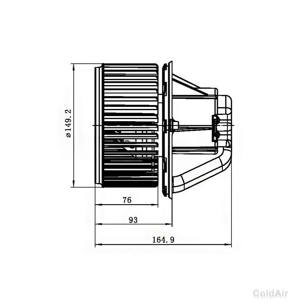 RC-U01447, электромотор с крыльчаткой (24V, 180W, PUSH)