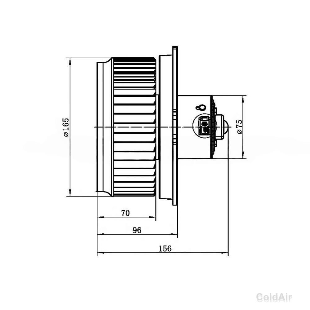 RC-U01453, электромотор с крыльчаткой (24V, 216W, PULL), аналог Komatsu ND116340-7030