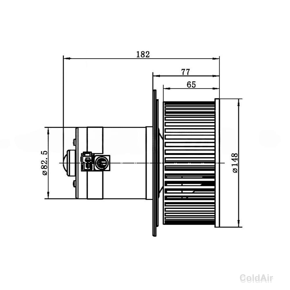 RC-U01454, электромотор с крыльчаткой (24V, 144W, PULL), аналог Caterpillar 162500-7191