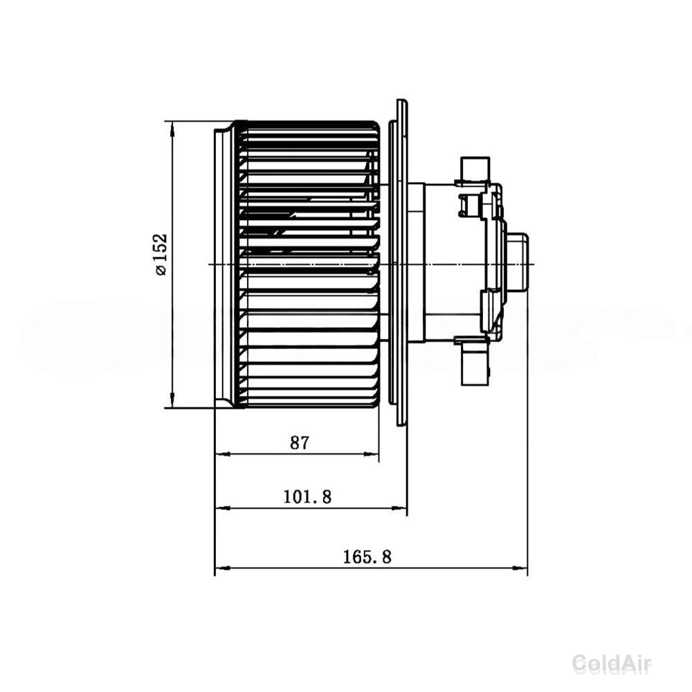 RC-U01458, электромотор с крыльчаткой (24V, 408W, PULL)