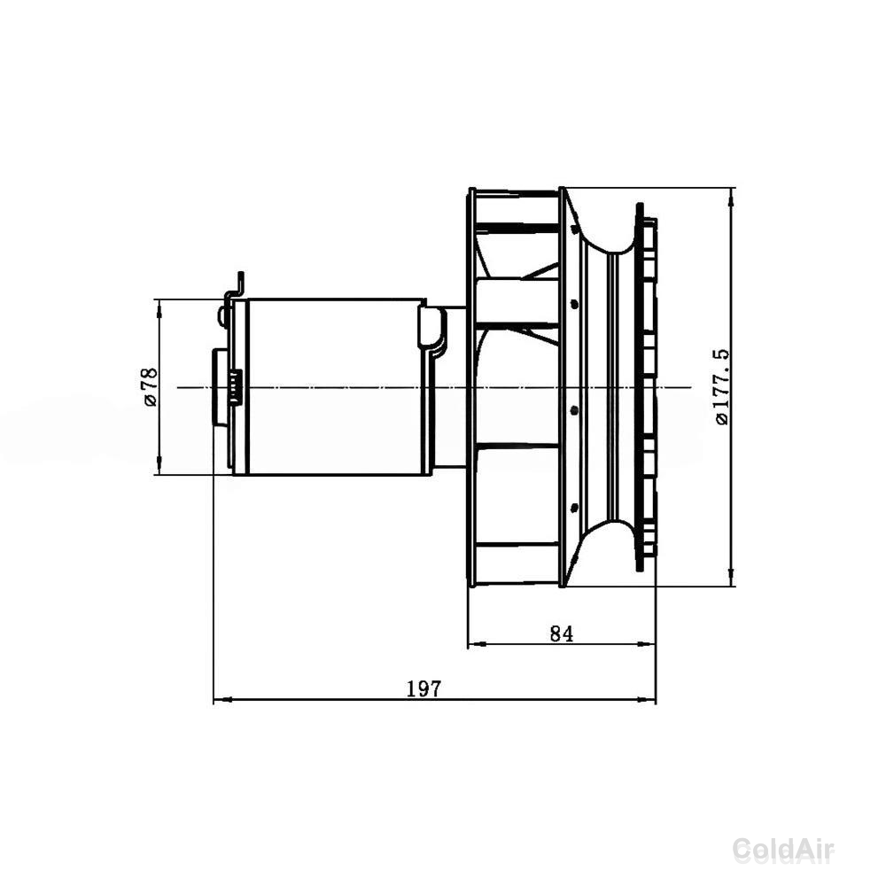 RC-U01461, электромотор с крыльчаткой (24V, 288W, PULL), аналог Caterpillar 268-8792