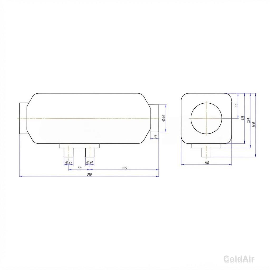 RC-U03100, отопитель воздушный, аналог Eberspacher D2, 2kw, 12V