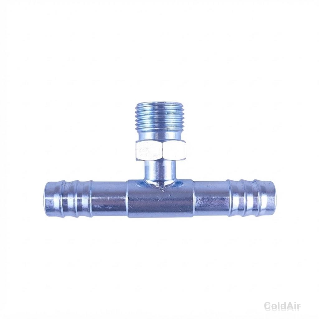Фитинг RC-U07326 «тройник» под обжим, сталь, 3/4", G12, №12, #12 (16мм), без стакана, наружная 7/8"-14UNF, O-Ring