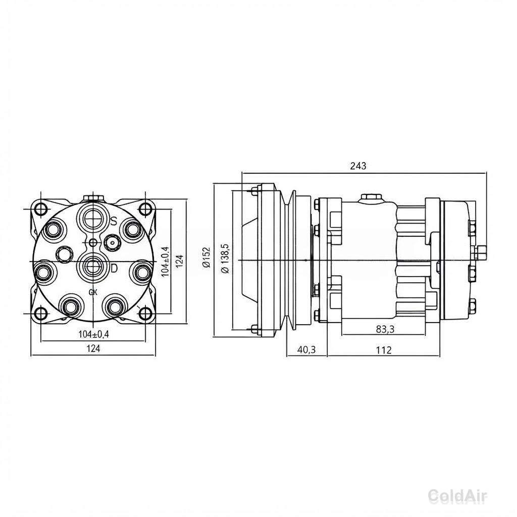 RC-U08698 (7H15,24V,A1) выходы горизонтальные, вход/выход Ø 16,5 мм.