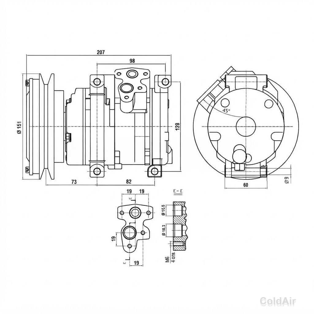 RC-U08701 (10S15С,24V,В1) выходы вертикальные, вход Ø 18,3 мм., выход Ø 15,5 мм.