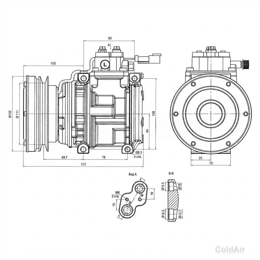 RC-U08707 (10PA15С,24V,A1) выходы вертикальные, вход Ø 18,3 мм., выход Ø 15,5 мм.