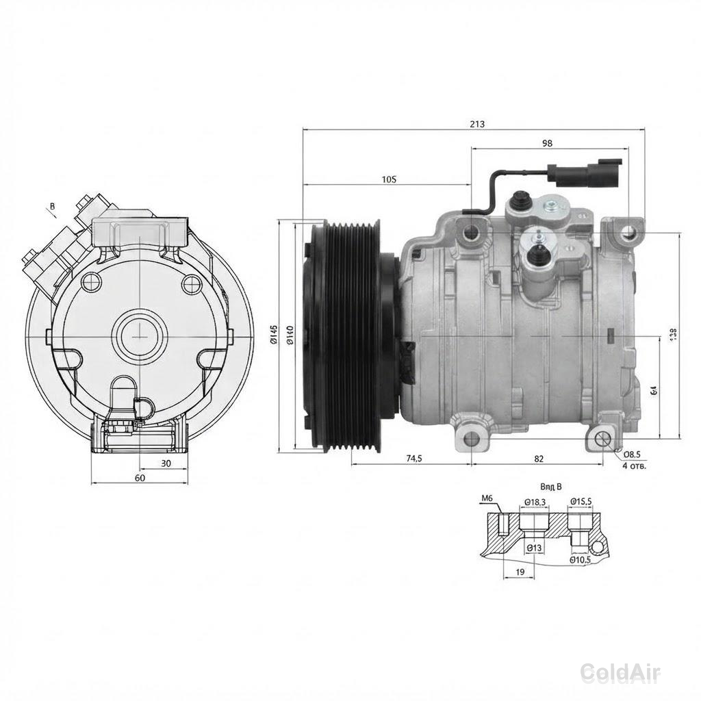 RC-U08710 (10S15С,24V,PV8) выходы вертикальные, вход Ø 18,3 мм., выход Ø 15,5 мм.