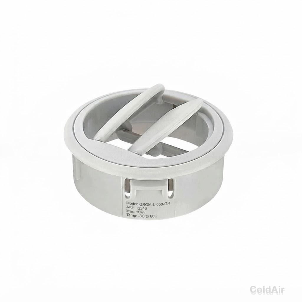 RC-U0903, дефлектор Ø 80 мм., закрывающийся, поворотный, светло-серого цвета