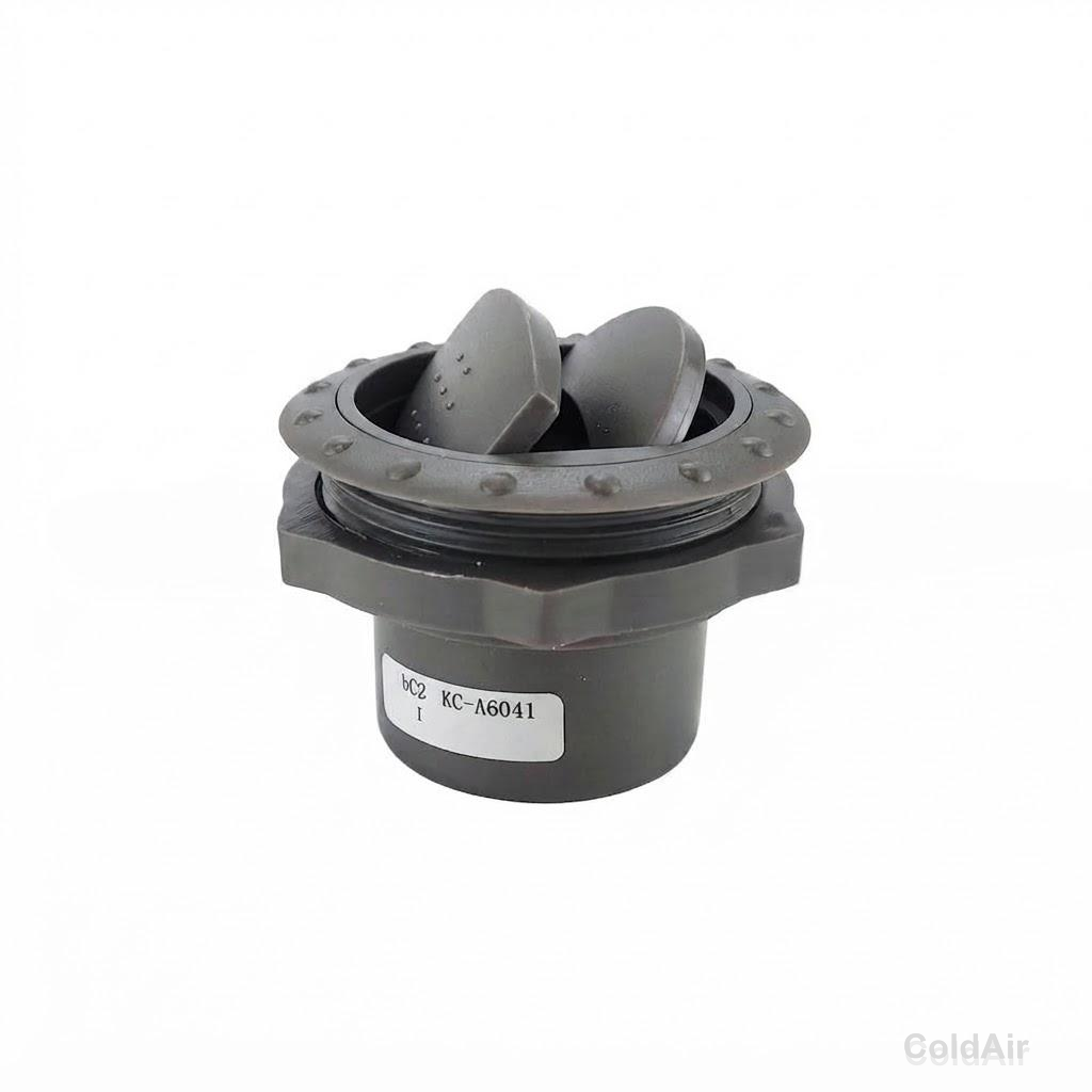 RC-U0941, дефлектор Ø 47 мм., закрывающийся, поворотный с резьбой, серого цвета