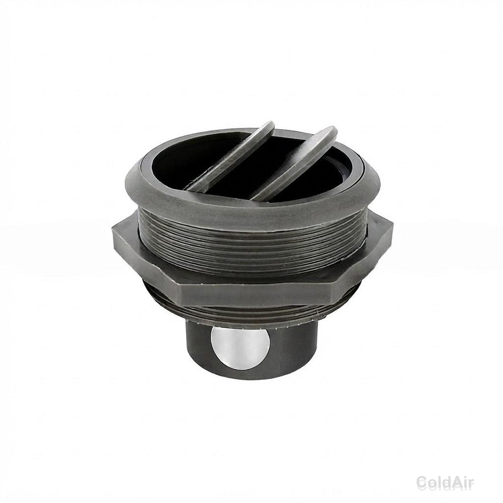 RC-U0945, дефлектор Ø 47 мм., закрывающийся, поворотный с резьбой, серого цвета