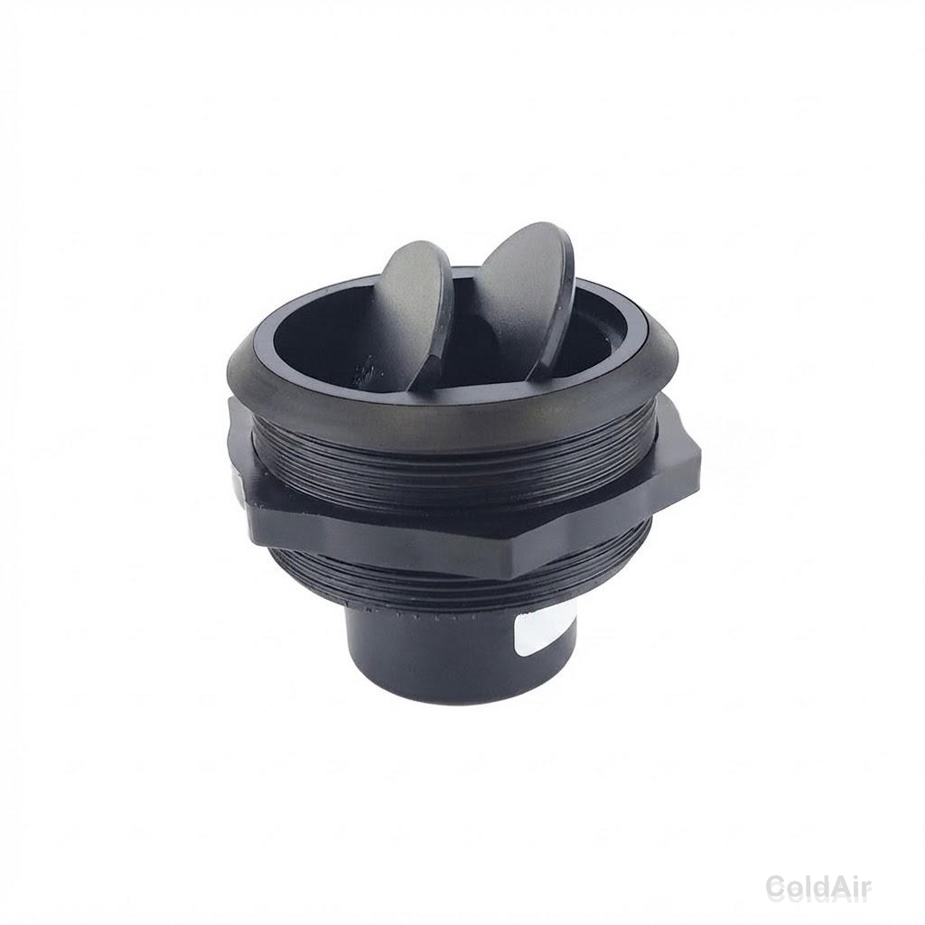 RC-U0977, дефлектор Ø 47 мм., закрывающийся, поворотный с резьбой, черного цвета