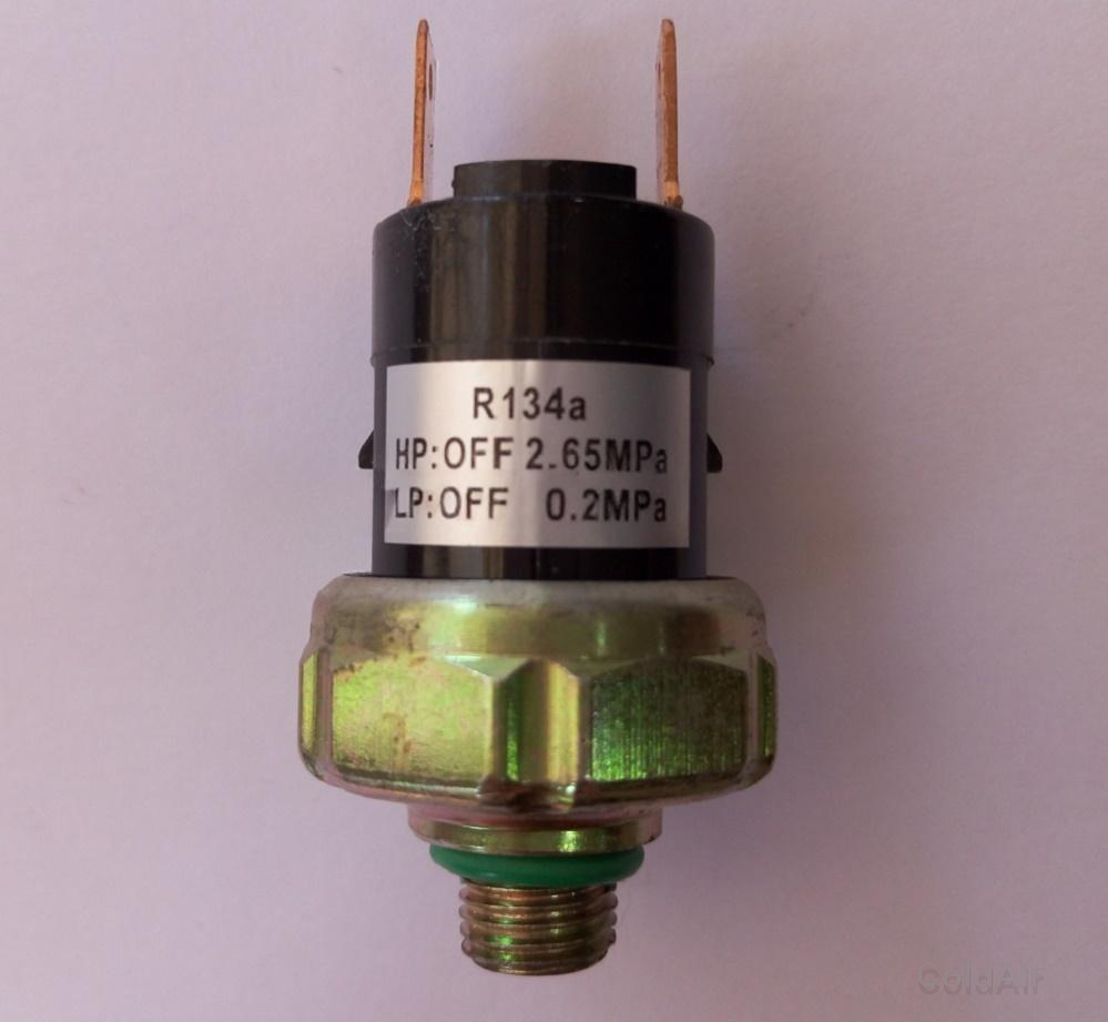 Датчик давления RC-U0459A для Honda/Accura, 3/8-24 UNF Male. HP: 26.5 kg/cm2 Off, LP: 2.0 kg/cm2 Off  R134a.
