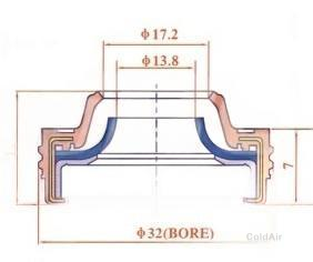Сальник RC-U08335 компрессора  32C, Denso 10PA30C