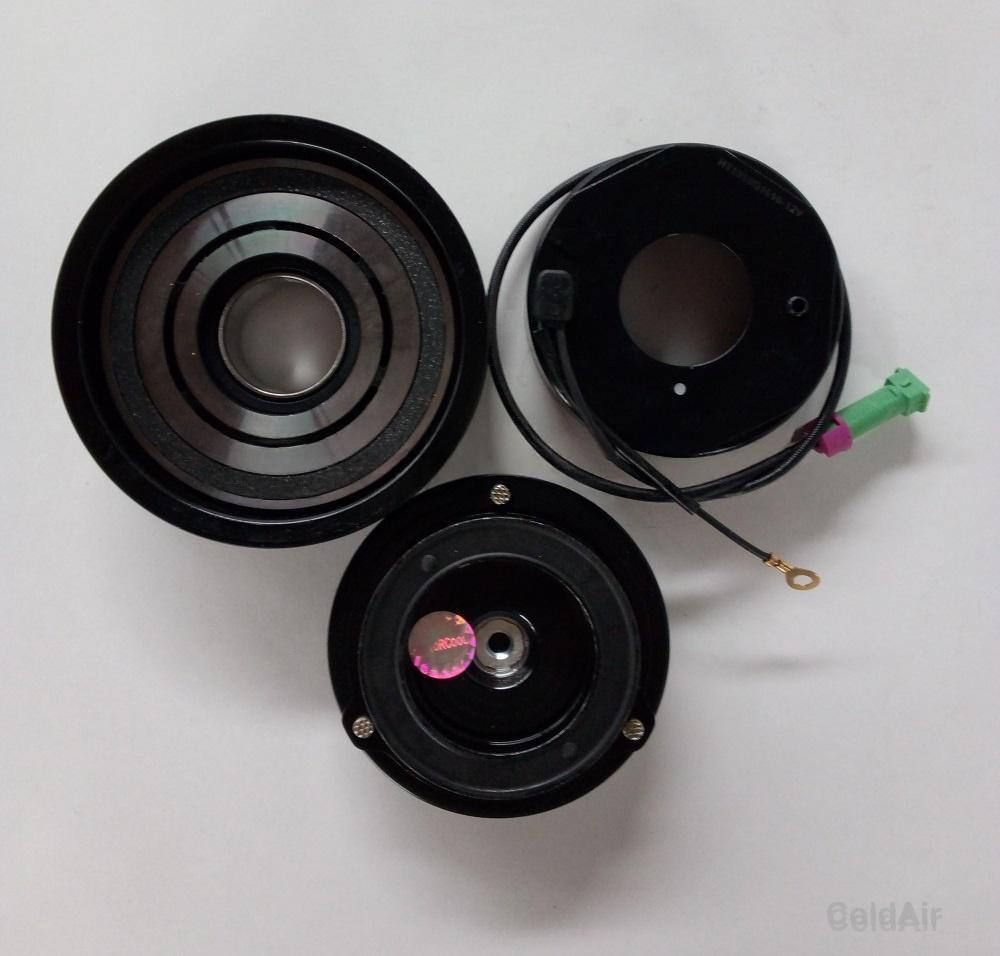 Комплект RC-U08419 шкив: 4-PK,126/120*40*22,5мм. посад. Ø​35мм., муфта: 96*61,7*27,5*40мм, приж. пластина  шлиц  Ø 13,2 мм.
