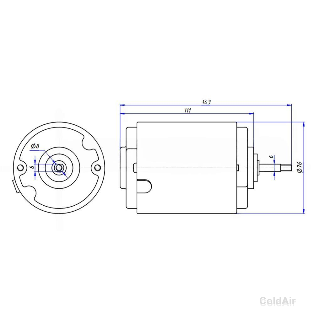 RC-U01325, электромотор осевой (24V, 120W, PUSH)