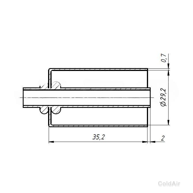 Фитинг RC-U07101 соед., под обжимку, сталь, гайка - сталь, Ø резьбы, 1 1/16