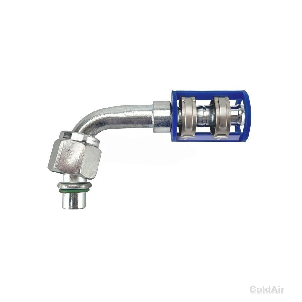 Фитинг RC-U07187 соед., под клипсу, сталь, гайка - сталь, Ø резьбы 3/4" 16 UNF Ø трубки 1/2,  G8,  №8,  #8 (10мм),  O-Ring 90°, елка Air-o-Crimp.