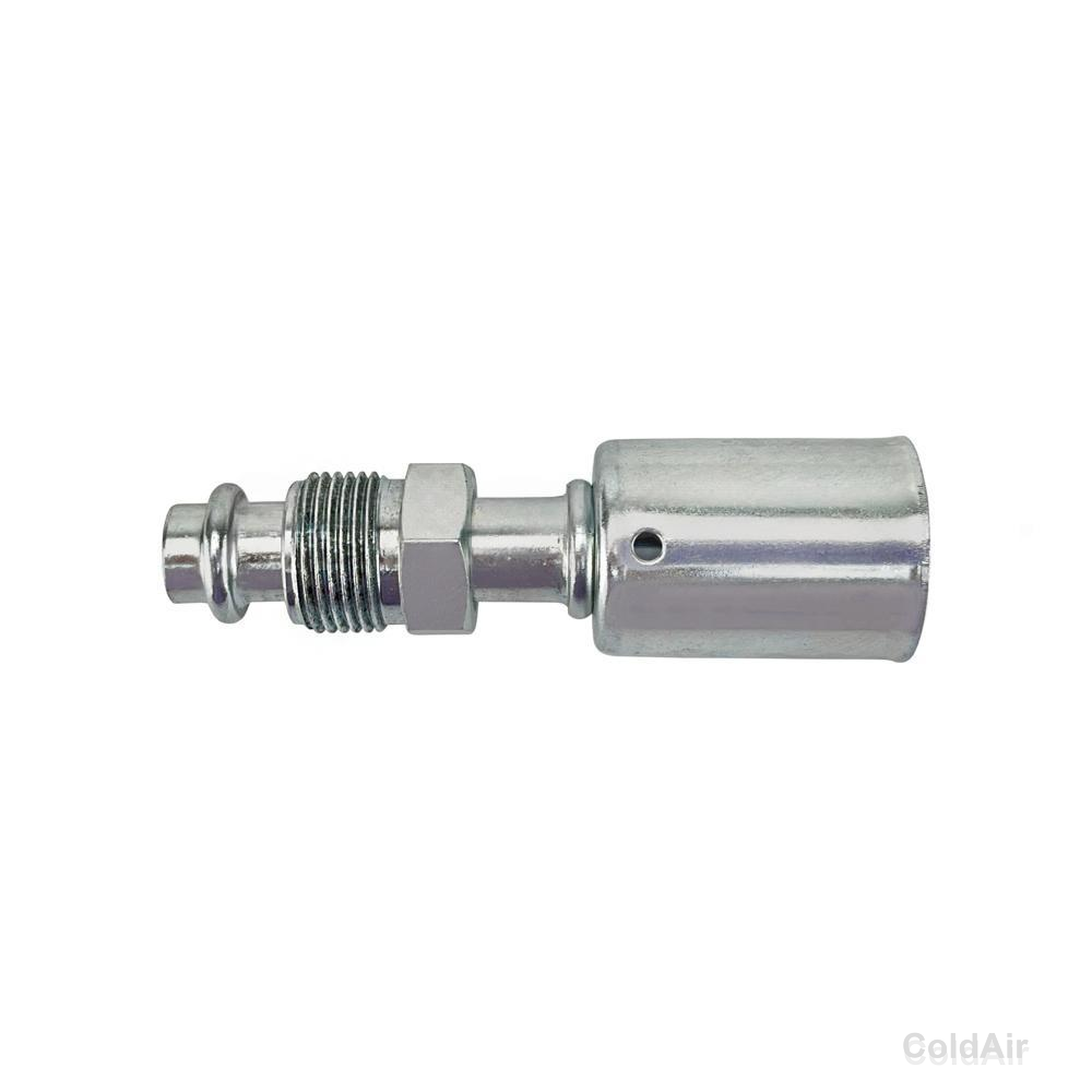 Фитинг RC-U072224 соед., подвижная гайка, сталь, Ø резьбы 3/4" 18UNS, Ø трубки 1/2", G8, №8, #8  (10мм),  180°, со стаканом, O-Ring.