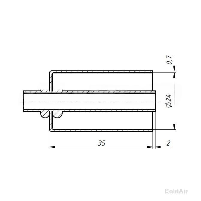 Фитинг RC-U072224 соед., подвижная гайка, сталь, Ø резьбы 3/4