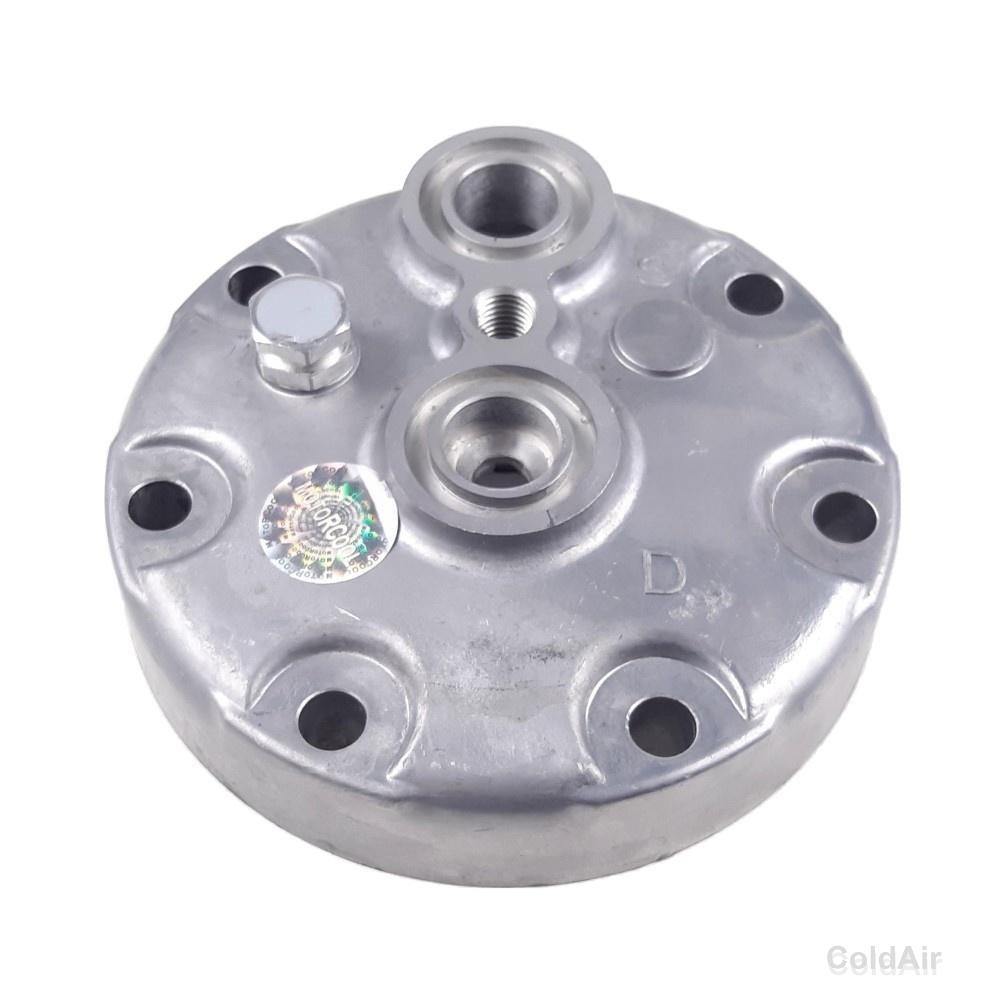 Крышка RC-U08184 на компрессора Sanden 7H, вход Ø 16,5 мм., выход Ø 16,5 мм., аварийный клапан