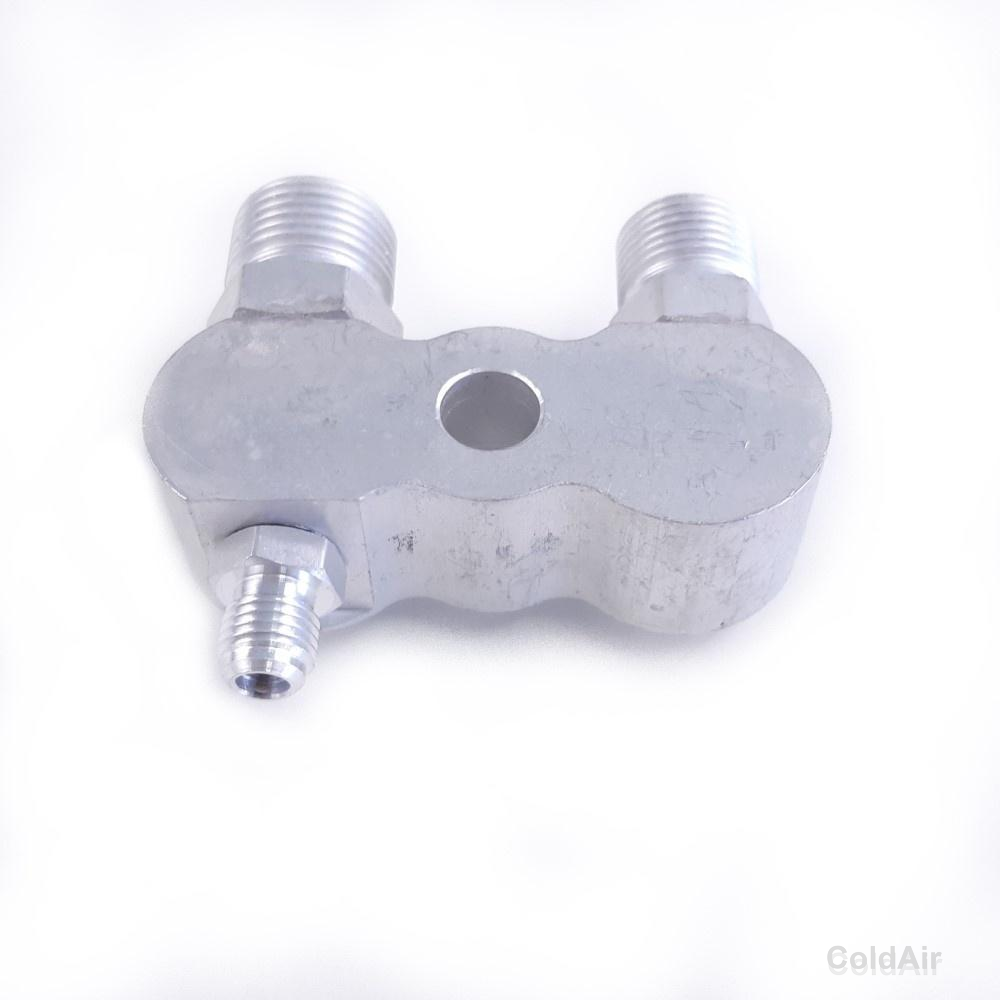Соединительный коллектор RC-U08407, DKS 17C, FXF, вертик. выходы с заправ. клапаном R12, резьба 3/4